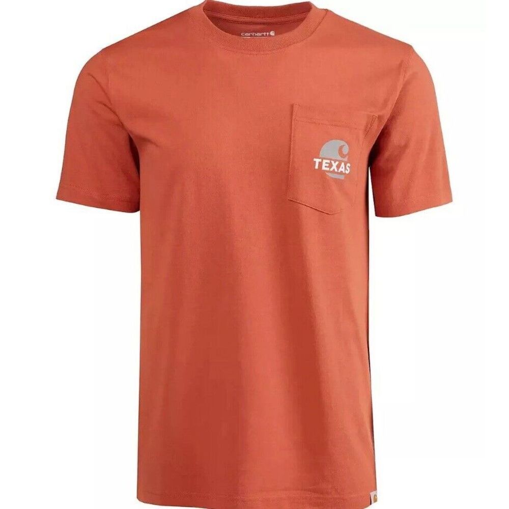 Carhartt Relaxed‎ Fit Texas Graphic T-Shirt Pocket Terracotta Size M BRAND NEW